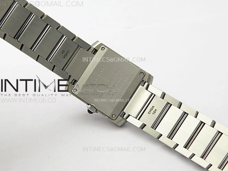 Tank Francaise Ladies 21.2mm Diamonds Bezel SS 8848F 1:1 Best Edition Silver Dial on SS Bracelet Ronda Quartz